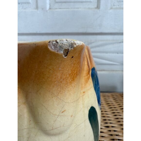 Antique 1910s Roseville Pottery Tulip Milk Pitcher Farmhouse Primitive - Picture 3 of 11